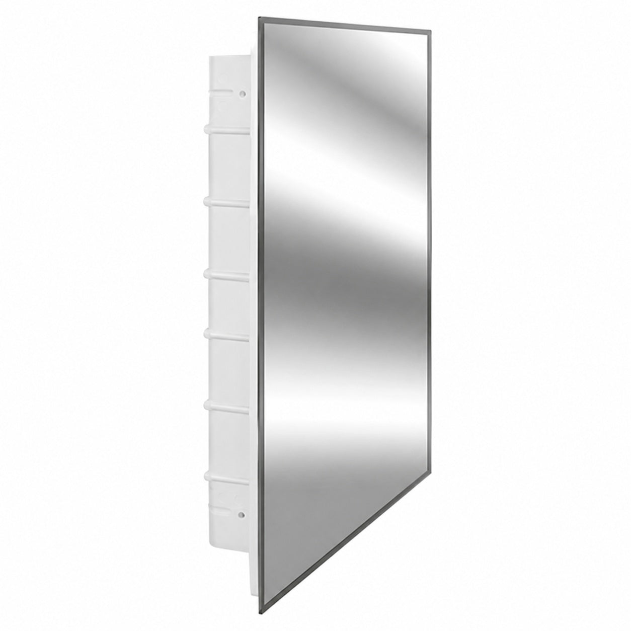ZACA SPACECAB Nunki 16 in x 36 in x 3 1 2 in Frameless Recessed 1 Door Medicine Cabinet with 12 Shelves and Beveled Edge Mirror