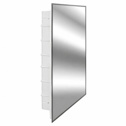 ZACA SPACECAB Nunki 16 in x 36 in x 3 1 2 in Frameless Recessed 1 Door Medicine Cabinet with 12 Shelves and Beveled Edge Mirror