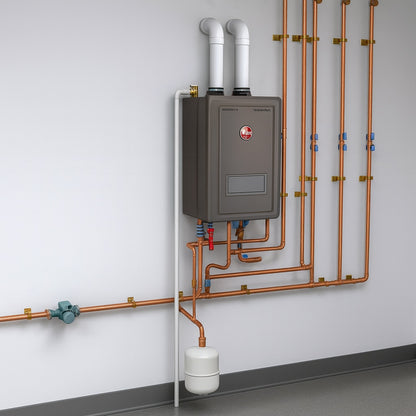 Rheem Prestige 9.9 GPM Natural Gas High Efficiency Combi Boiler with 199000 BTU