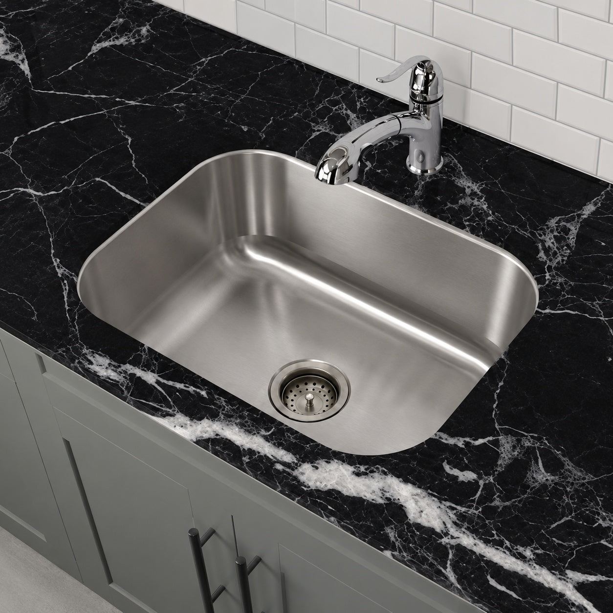 Swiss Madison Toulouse 23 1 8 in x 17 7 8 in Stainless Steel Single Basin Undermount Kitchen Sink SM KU703