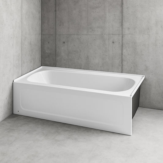 Maui Plus 60 in. x 32 in. Soaking Bathtub with Right Drain in White