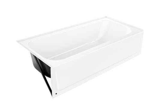 Bootz Industries Aloha Plus 60 in x 32 in Alcove Soaking Bathtub With Right Drain in White
