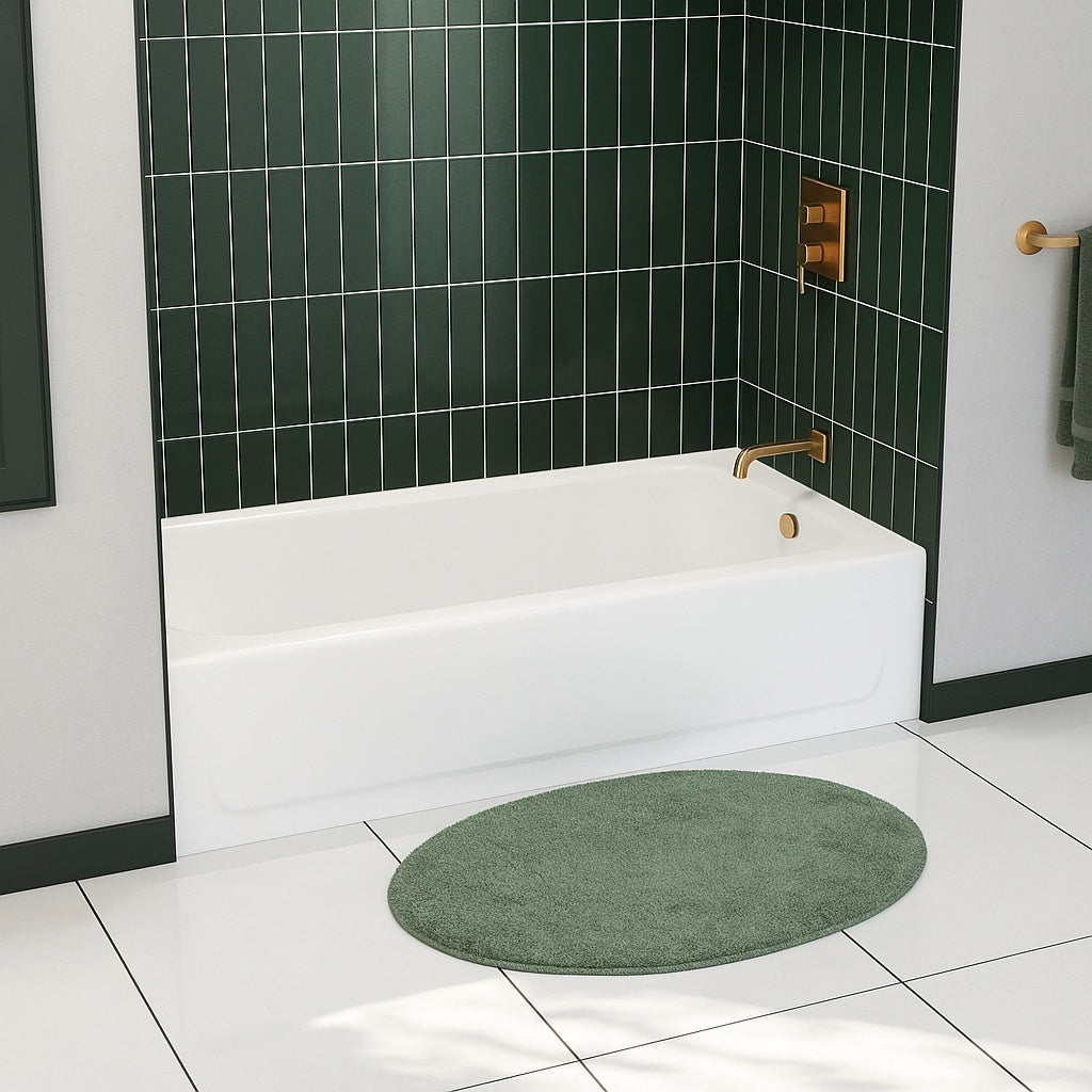 Bootz Industries Aloha Plus 60 in x 32 in Alcove Soaking Bathtub With Right Drain in White