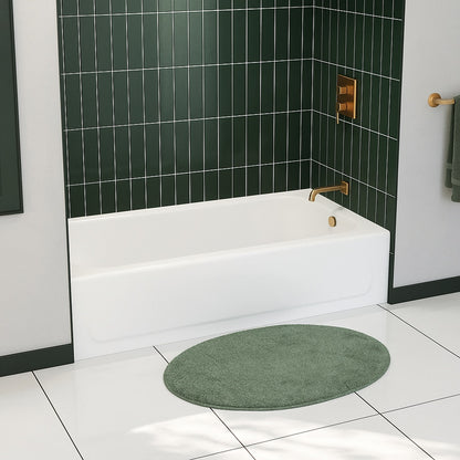 Bootz Industries Aloha Plus 60 in x 32 in Alcove Soaking Bathtub With Right Drain in White