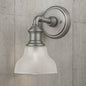 Home Decorators Collection Foxcroft 5 in Antique Nickel Sconce with Clear Prismatic Glass Shade 8009HDCAN/308593644 785247232017 Home Decorators Collection