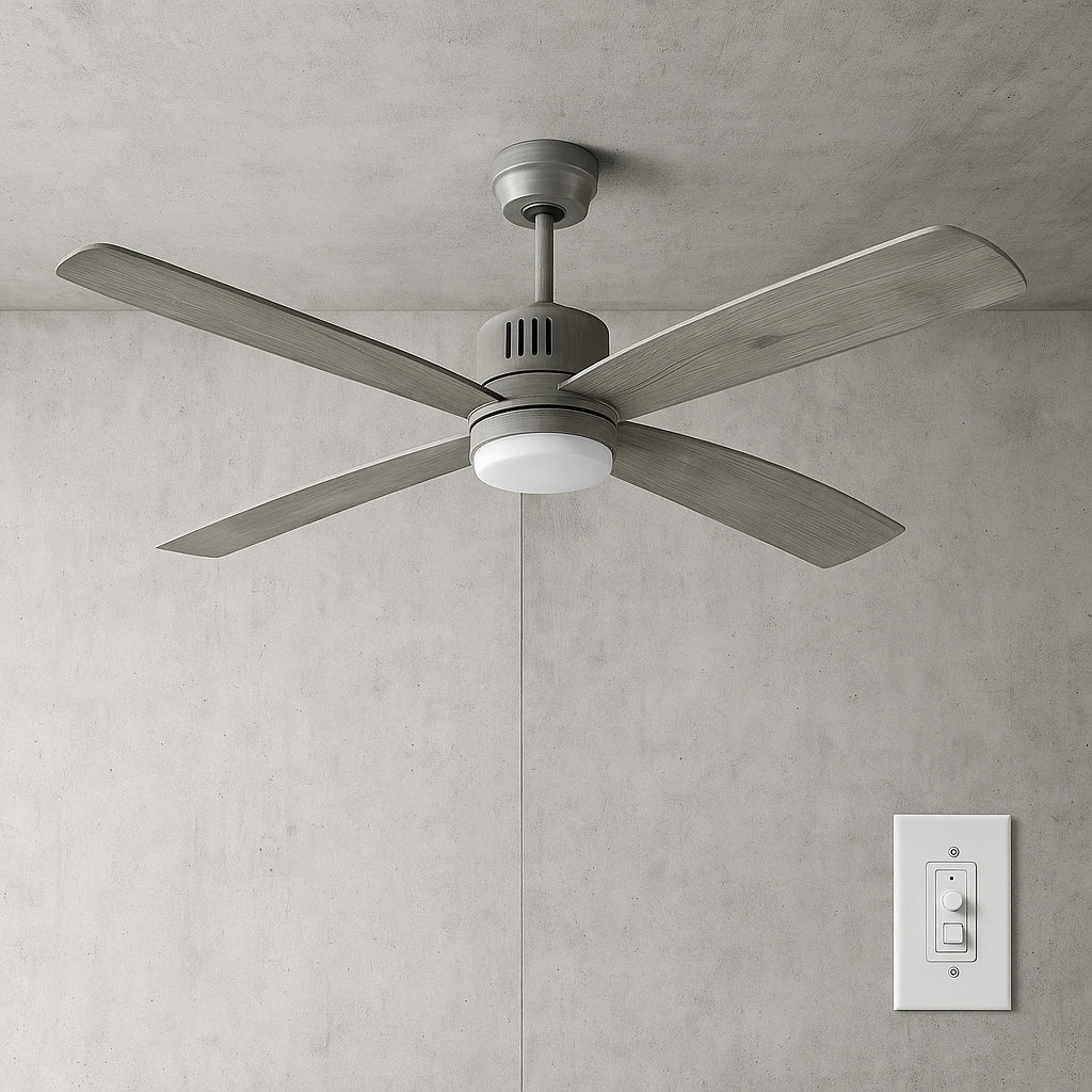 Home Decorators Collection Kitteridge 52 in. LED Indoor Greywood Ceiling Fan with Light Kit