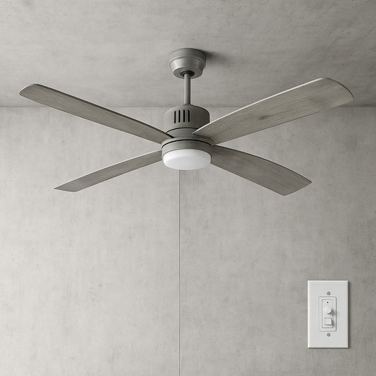 Home Decorators Collection Kitteridge 52 in. LED Indoor Greywood Ceiling Fan with Light Kit
