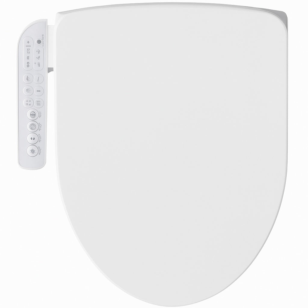 BIO BIDET HD 7000 Electric Bidet Seat for Round Toilets in White with Fusion Heating Technology HD 7000R
