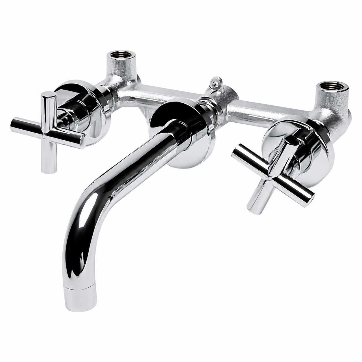 ALFI BRAND 8 in Widespread 2 Handle Wall Mount Bathroom Faucet in Polished Chrome