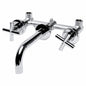 ALFI BRAND 8 in Widespread 2 Handle Wall Mount Bathroom Faucet in Polished Chrome
