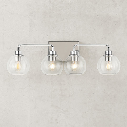 Hampton Bay Vista Heights 28 in. 4 Light Polished Chrome Vanity Light