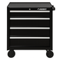 Husky 26.5 in. W x 18 in. D Standard Duty 4-Drawer Rolling Tool Cabinet in Gloss Black