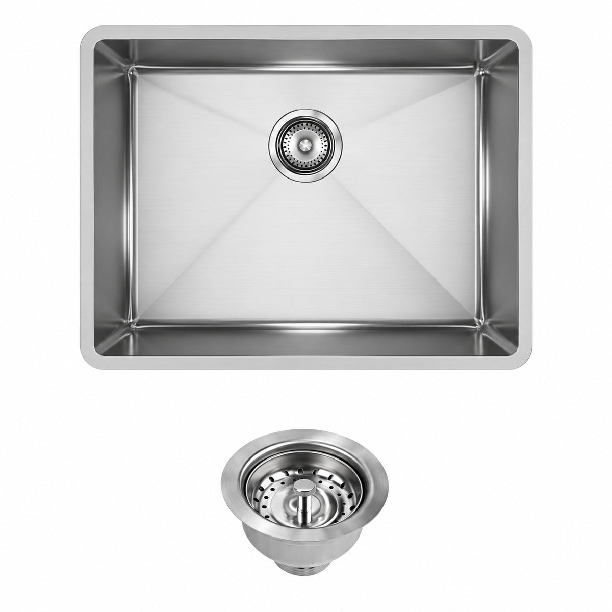 Elkay Crosstown 24 in Undermount Single Bowl 18 Gauge Stainless Steel Kitchen Sink w Accessories