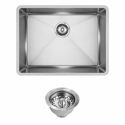 Elkay Crosstown 24 in Undermount Single Bowl 18 Gauge Stainless Steel Kitchen Sink w Accessories