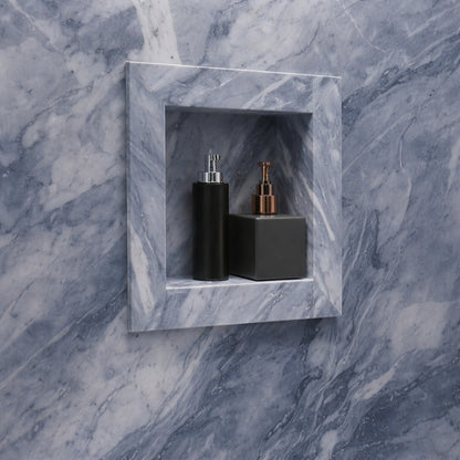 FlexStone 17 in x 17 in Square Recessed Shampoo Caddy in Beaumont