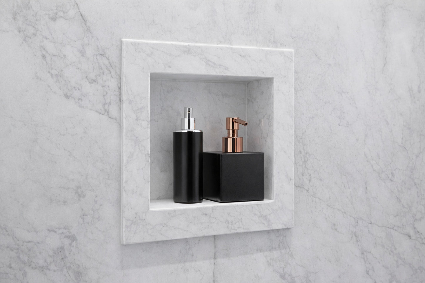 FlexStone 17 in x 17 in Square Recessed Shampoo Caddy in Calypso