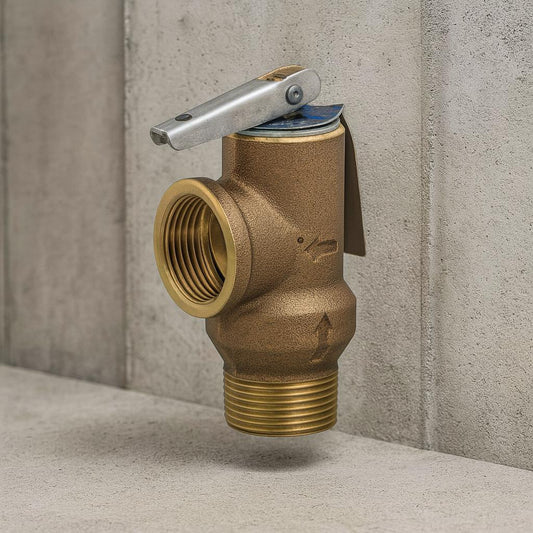 3/4 In Lead Free Copper Poppet Type Pressure Relief Valve, Test Lever, 150 psi