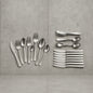 Home Decorators Collection Maywood 45 Piece Stainless Steel Flatware Set Service for 8 KS0989 45P/310200091 840082800088 Home Decorators Collection