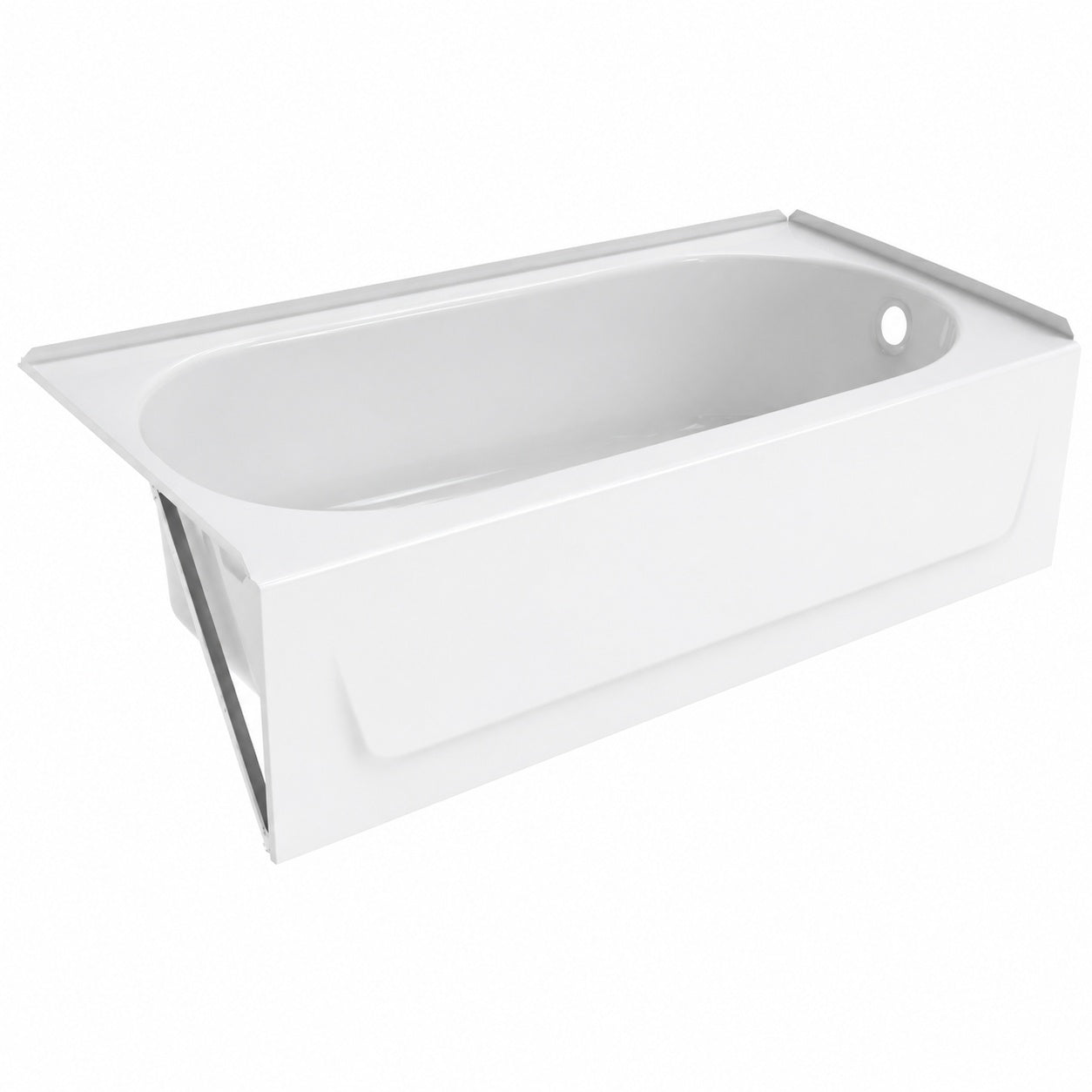 Bootz Industries Mauicast 60 in x 32 in Alcove Soaking Bathtub with Right Drain in White