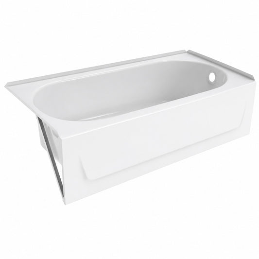 Bootz Industries Mauicast 60 in x 32 in Alcove Soaking Bathtub with Right Drain in White