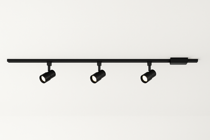 Hampton Bay 44 in. Black Integrated LED Linear Track Lighting Kit Mini Step 3-Light