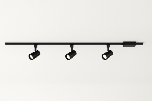 Hampton Bay 44 in. Black Integrated LED Linear Track Lighting Kit Mini Step 3-Light
