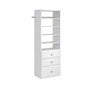 Closet Evolution Premier 25 in W Classic White Tower Unit Wall Mount 6 Shelf Wood Closet System