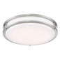Designers Fountain 14 in. Voice Controlled Colors Brushed Nickel Smart Selectable CCT LED Ceiling Light Flush Mount