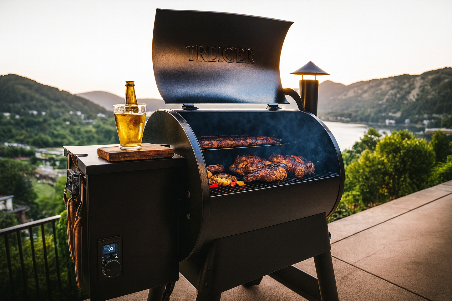 Traeger Pro Series 22-Pellet Grill and Smoker in Bronze