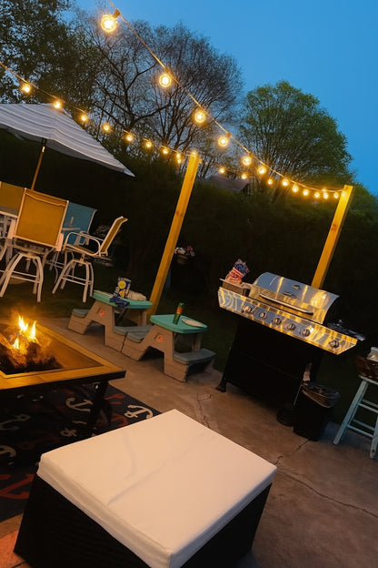 24 Light 48 ft Plug in Indoor Outdoor Edison Patio String Light with S14 Single Filament LED Bulbs 10328/310775242