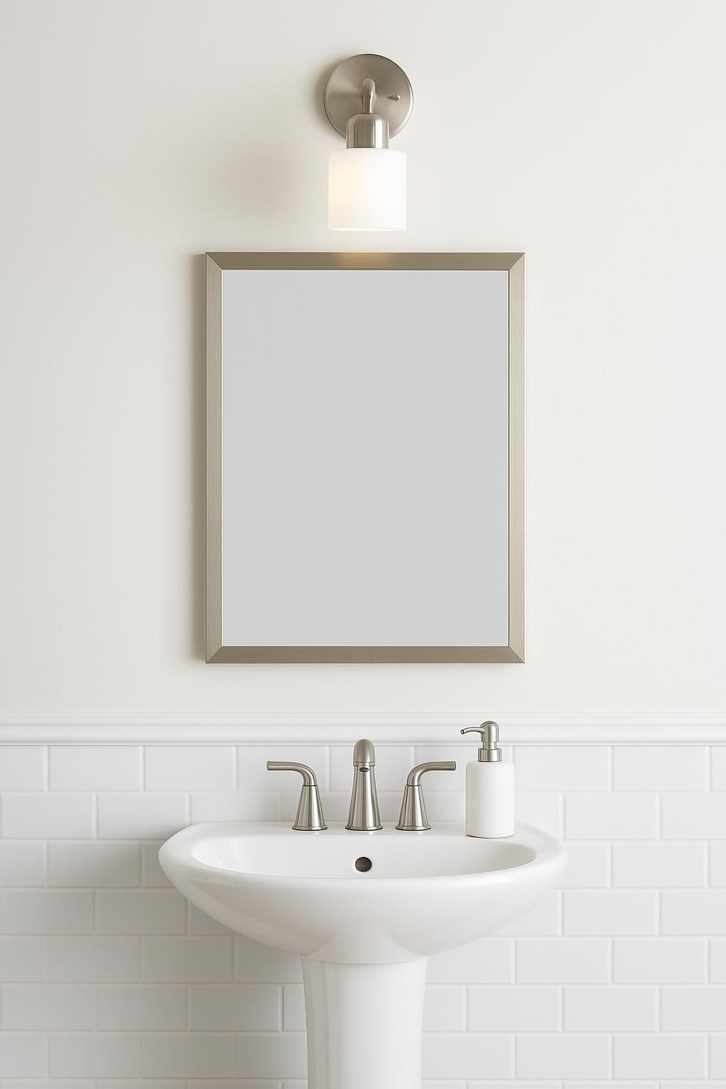 Glacier Bay 19 5 8 in x 26 in Recessed or Surface Mount Beveled Frameless Medicine Cabinet with Mirror 83015/310757068 44021830154 Glacier Bay
