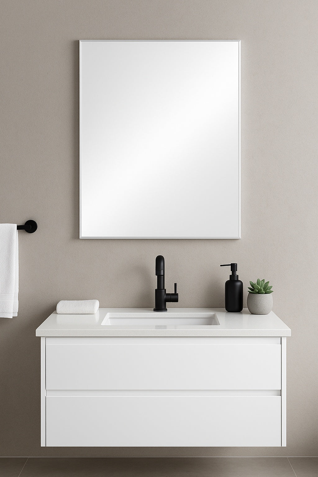23.6 in. W x 30 in. H Rectangular Wood Composite Medicine Cabinet with Mirror