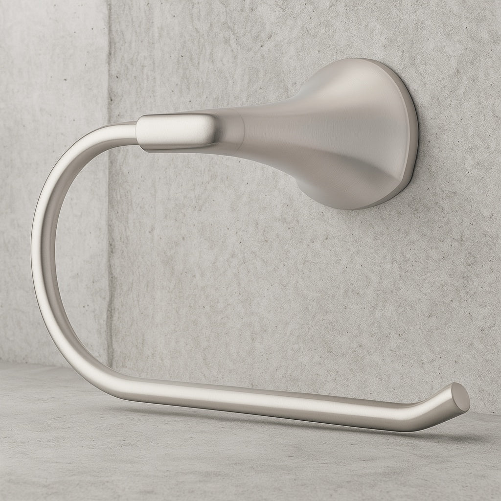 Wall Mounted Ladera Towel Ring in Spot Defense Brushed Nickel
