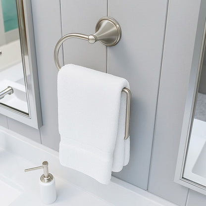 Wall Mounted Ladera Towel Ring in Spot Defense Brushed Nickel