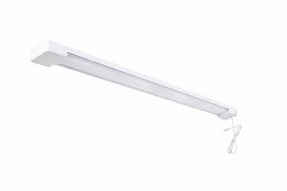 Commercial Electric 3 Ft 30 Watt 4000K Bright White 1 Light 3000 Lumens White Integrated Led Hanging Shop Light With Power Cord 4 Pack Shop