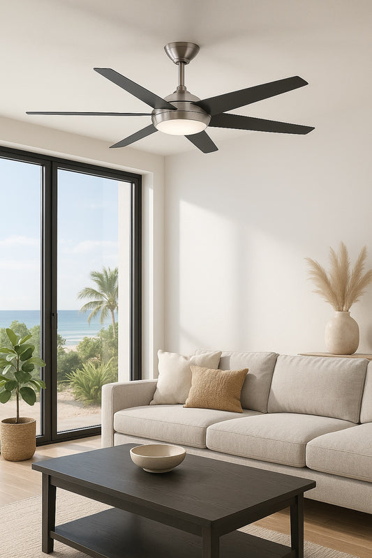 Home Decorators Collection Windward 68 in. White Color Changing Integrated LED Brushed Nickel Ceiling Fan with Light Kit, DC Motor and Remote