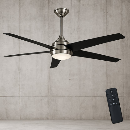 Home Decorators Collection Windward 68 in. White Color Changing Integrated LED Brushed Nickel Ceiling Fan with Light Kit, DC Motor and Remote