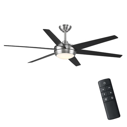 Home Decorators Collection Windward 68 in. White Color Changing Integrated LED Brushed Nickel Ceiling Fan with Light Kit, DC Motor and Remote