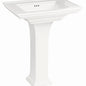 American Standard Town Square S 4 in Faucet Hole Pedestal Sink in White