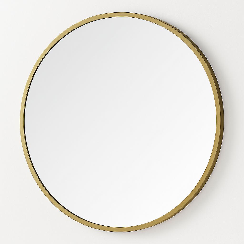 Stratton Home Decor Medium Round Gold Casual Mirror (28 in. H x 28 in. W)