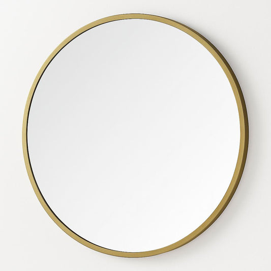 Stratton Home Decor Medium Round Gold Casual Mirror (28 in. H x 28 in. W)
