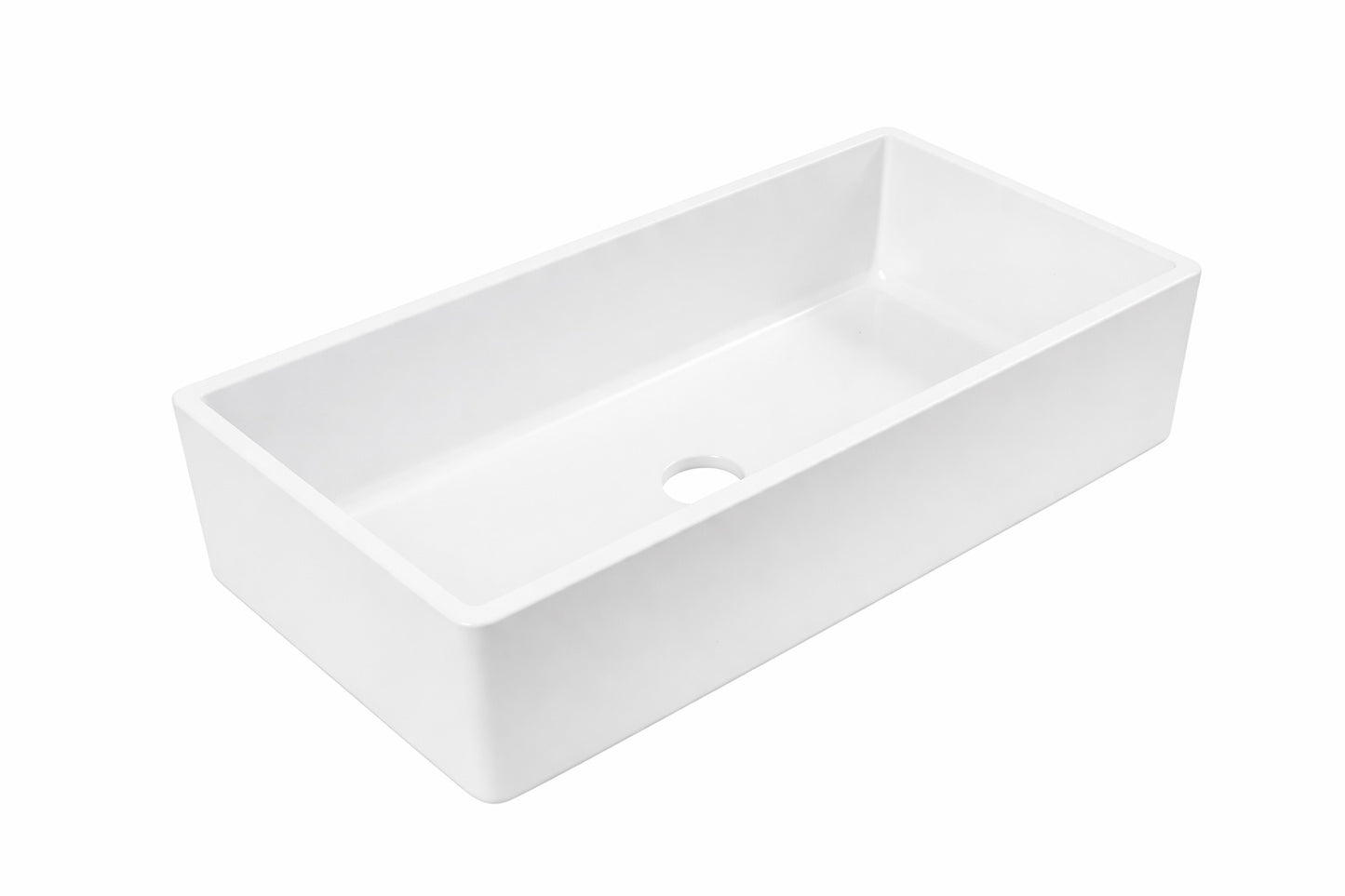 SINKOLOGY Bradstreet II 33 in Farmhouse Apron Front Undermount Single Bowl Crisp White Fireclay Kitchen Sink