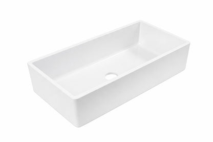 SINKOLOGY Bradstreet II 33 in Farmhouse Apron Front Undermount Single Bowl Crisp White Fireclay Kitchen Sink