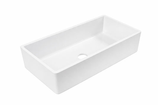 SINKOLOGY Bradstreet II 33 in Farmhouse Apron Front Undermount Single Bowl Crisp White Fireclay Kitchen Sink