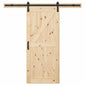 Masonite 36 in x 84 in 1 Panel K Bar Knotty Pine Wood Interior Sliding Barn Door Slab with Hardware Kit