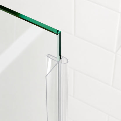 Delta 23 53 in W x 67 75 in H Sliding Frameless Shower Door Glass Panel in Clear Glass SDGS048 CLI R