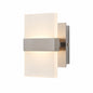 Home Decorators Collection Alberson 5 in Brushed Nickel 2 Light LED Sconce 28616 HBUR