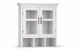 Simpli Home Avington 23 6 in W x 30 in H Double Door Bathroom Storage Wall Cabinet with Cubbies in Pure White