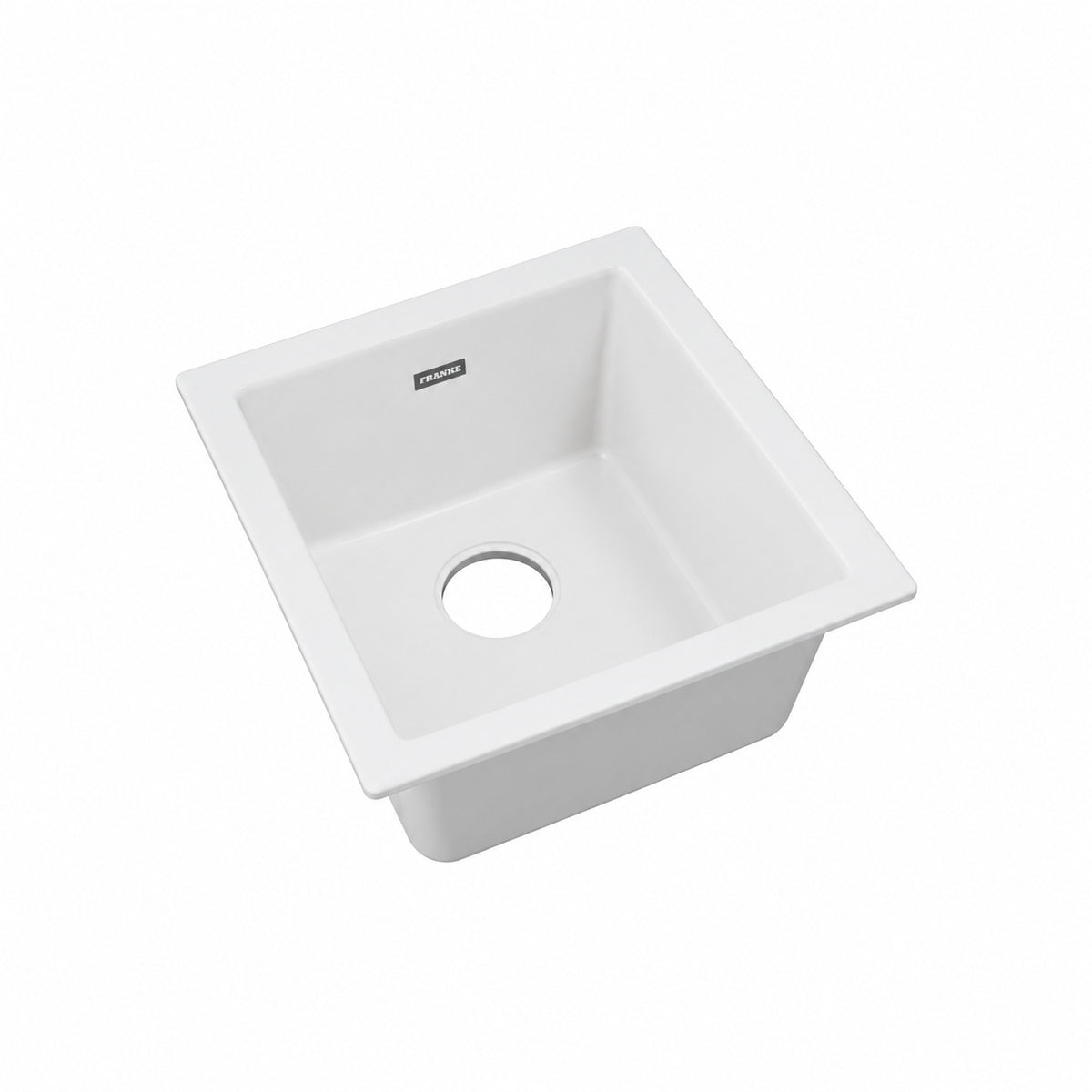 Elkay Quartz Classic 16 in Drop In Undermount Single Bowl White Granite Quartz Composite Bar Sink Only ELG1616WH0