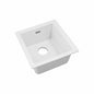 Elkay Quartz Classic 16 in Drop In Undermount Single Bowl White Granite Quartz Composite Bar Sink Only ELG1616WH0